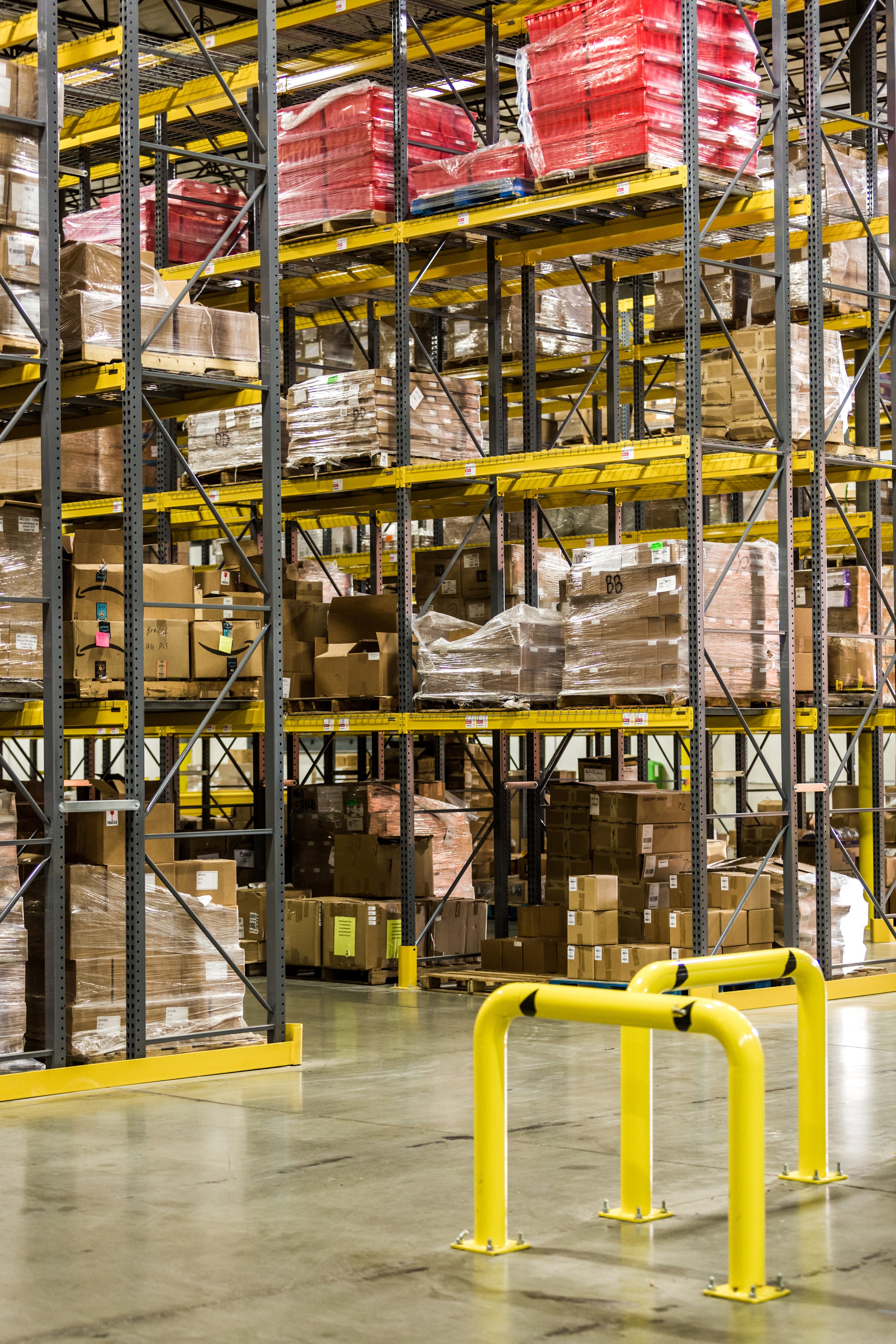 Stocked boxes on warehouse shelves — Warehouse Transformation case study